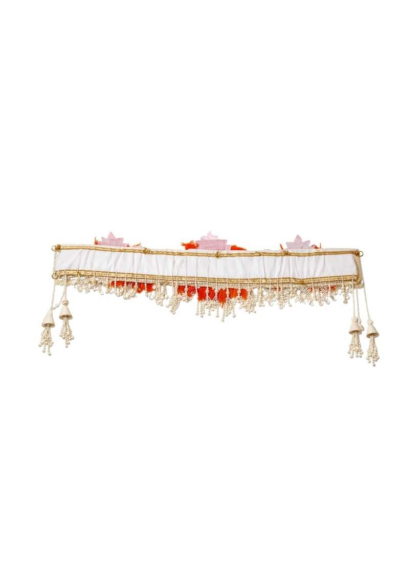 Panchmukhi Hanuman Ji Toran Bandarwal for Main Door 40 Inch Religious Door Hanging with Pearl Latkan and Bells - Indya
