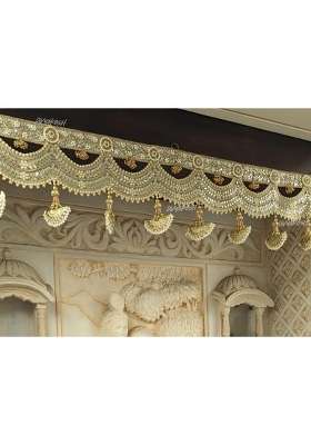 Divyakosh Gold Toran for Door Entrance Size 4 Ft 48 Inch Luxury Festoon Latest Bandanwar