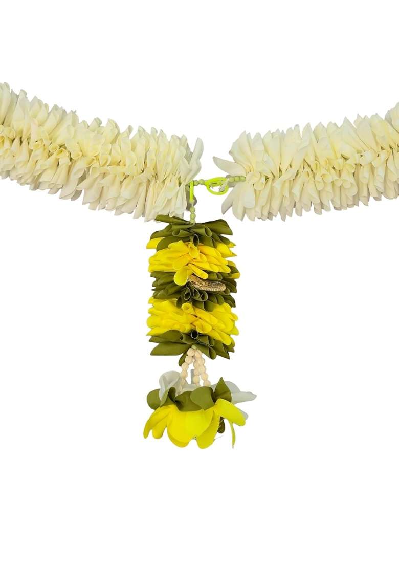 Artificial Marigold Jasmine Door Toran Garland 65 Inch - Indya