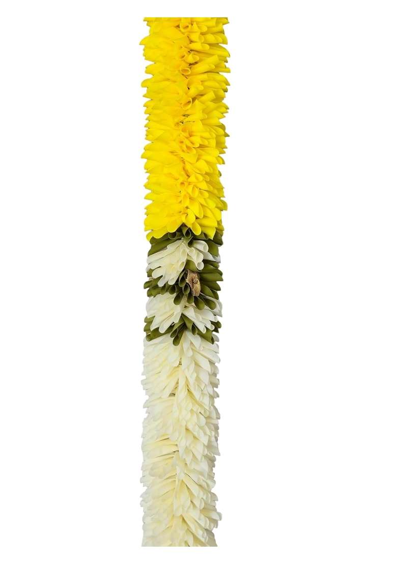 Artificial Marigold Jasmine Door Toran Garland 65 Inch - Indya