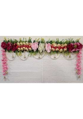 Sellplus Multicolour Artifical Flower and Leaf India Door Hanging Decorative Toran Bandhanwar for Home