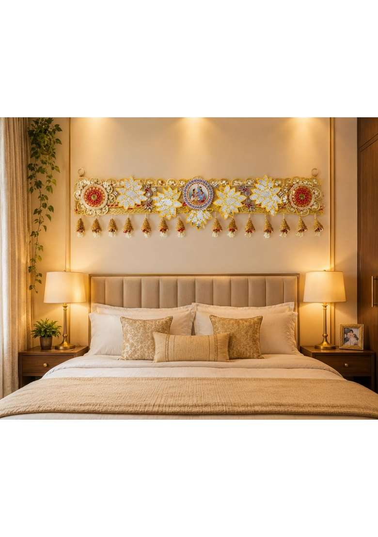 Decorative Door Toran with Mirror Work and Tassel Hangings for Every Fastival Decoration Like Diwali - Indya