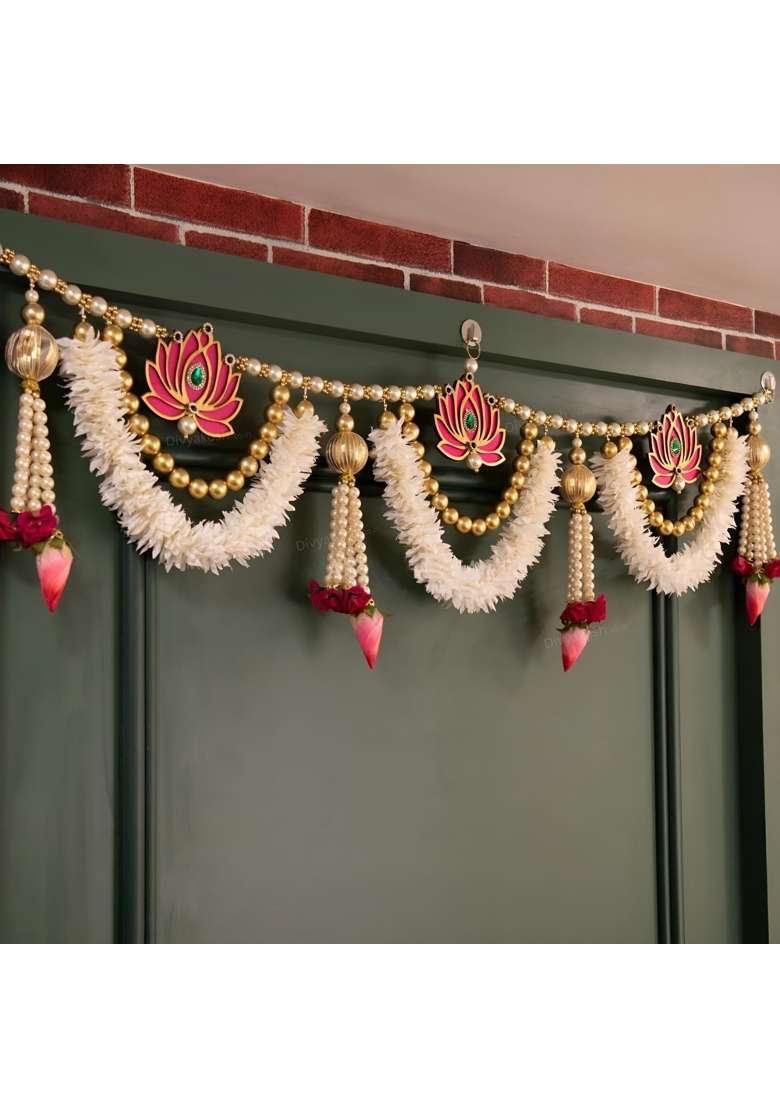 Multicolour Decorative Door Toran Hanging Traditional Bandarwal for Main Entrance Home and Office Decor - Indya