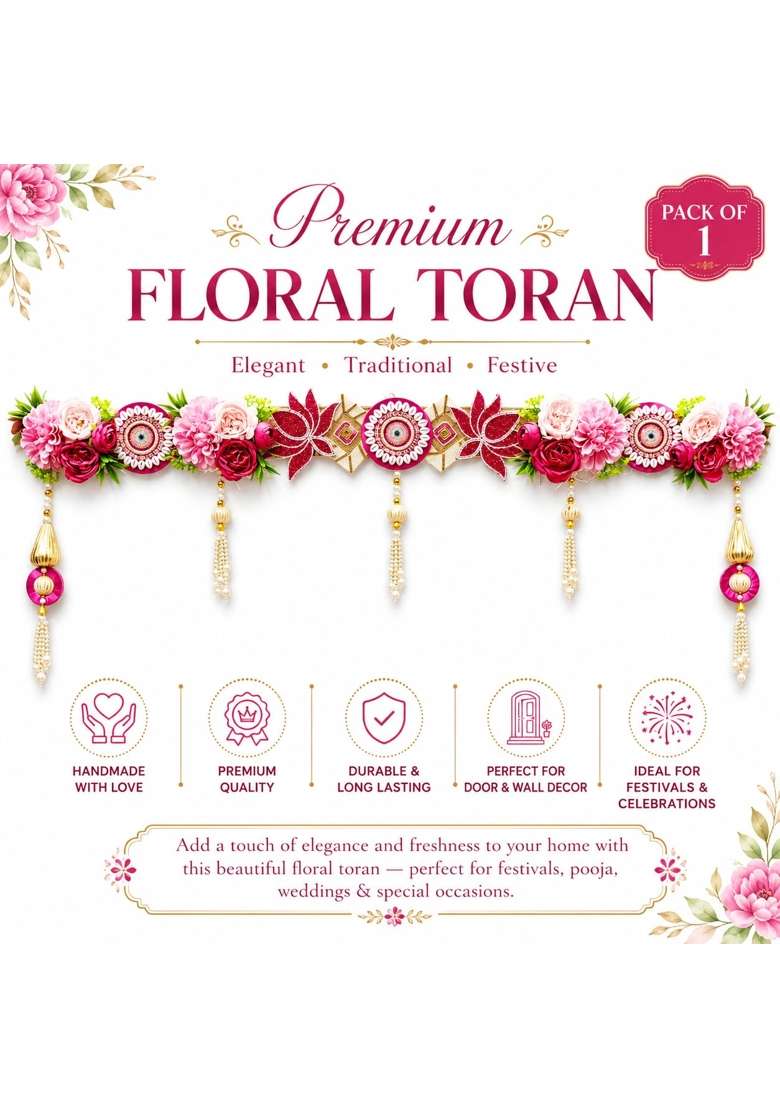 Adikala Multicolor Toran Bandhanwar for Door Entrance Temple Door - Indya