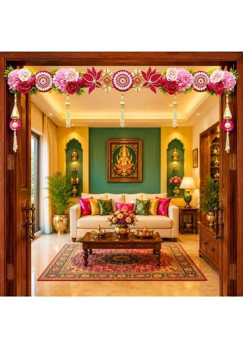 Adikala Multicolor Toran Bandhanwar for Door Entrance Temple Door