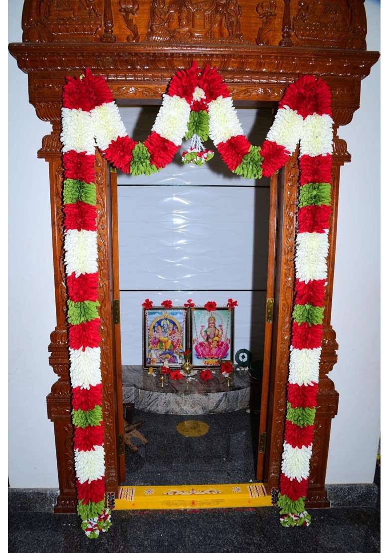 Dry Garland World Door Toran Hanging for Main Door Entrance Pooja Room - Indya
