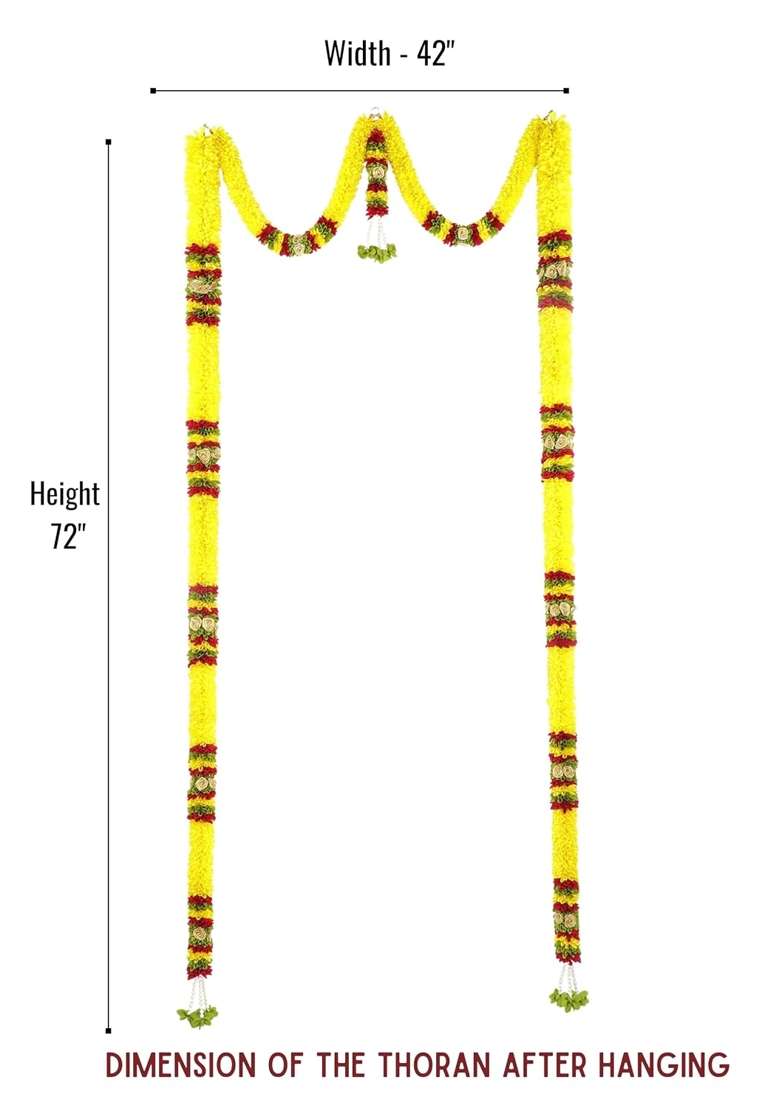 Amazon Brand Umi Toran for Main Door Entrance Bandarwal for Festival Pooja Mandir and Wedding - Indya