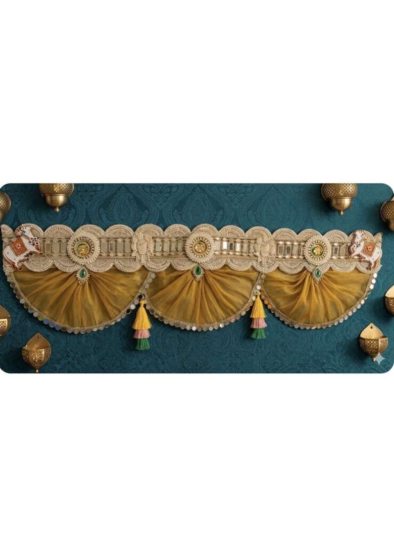 Toran Door Hanging with Mirror Work and Tassels - Indya