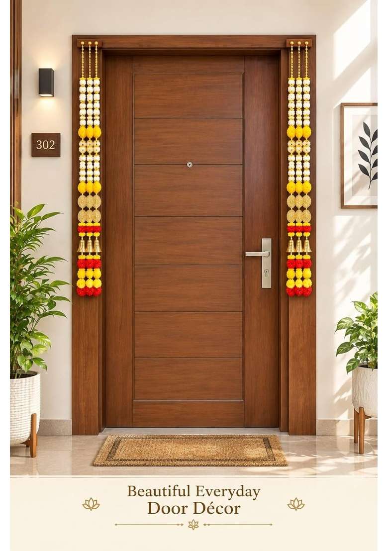 Vigen Decorative Door Hanging Toran with Bells and Beads - Indya