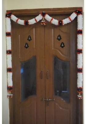 Toran Garlands for Door Main Entrance Red Rose Hanging Handmade Bandhanwar Home Festival Decoration Moksh