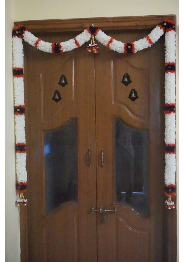 Toran Garlands for Door Main Entrance Red Rose Hanging Handmade Bandhanwar Home Festival Decoration Moksh - Indya