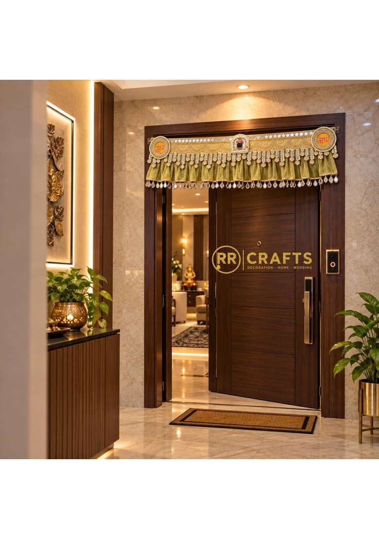 RR Crafts Shubh Labh Door Toran Decorative Banderwal for Main Door - Indya