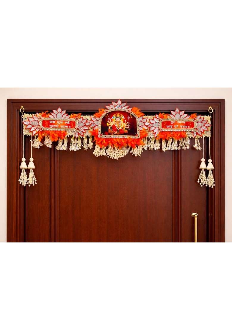 Dauji Enterprises Panchmukhi Hanuman Ji Toran Bandarwal for Main Door - Indya
