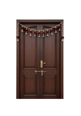Shaktism Handmade Decoration Toran with Beads Moti Pompom Latkan Door Hanging Bandarwal