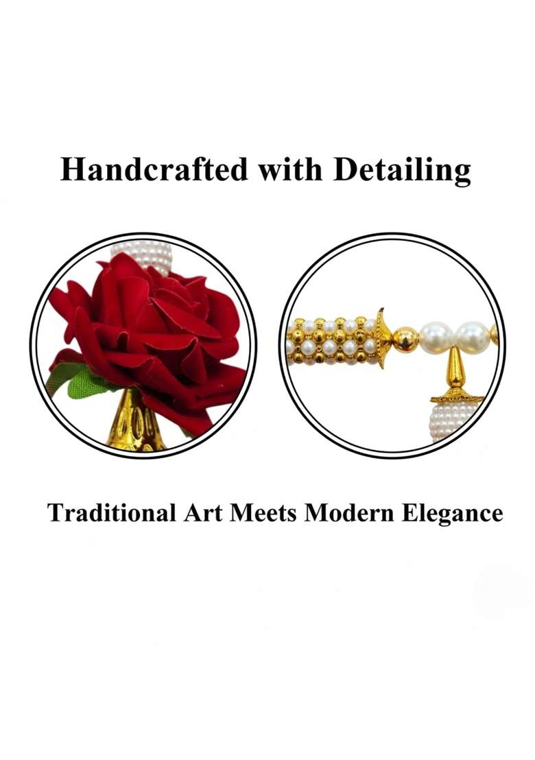 Shaktism Handmade Decoration Toran with Beads Moti Pompom Latkan Door Hanging Bandarwal - Indya