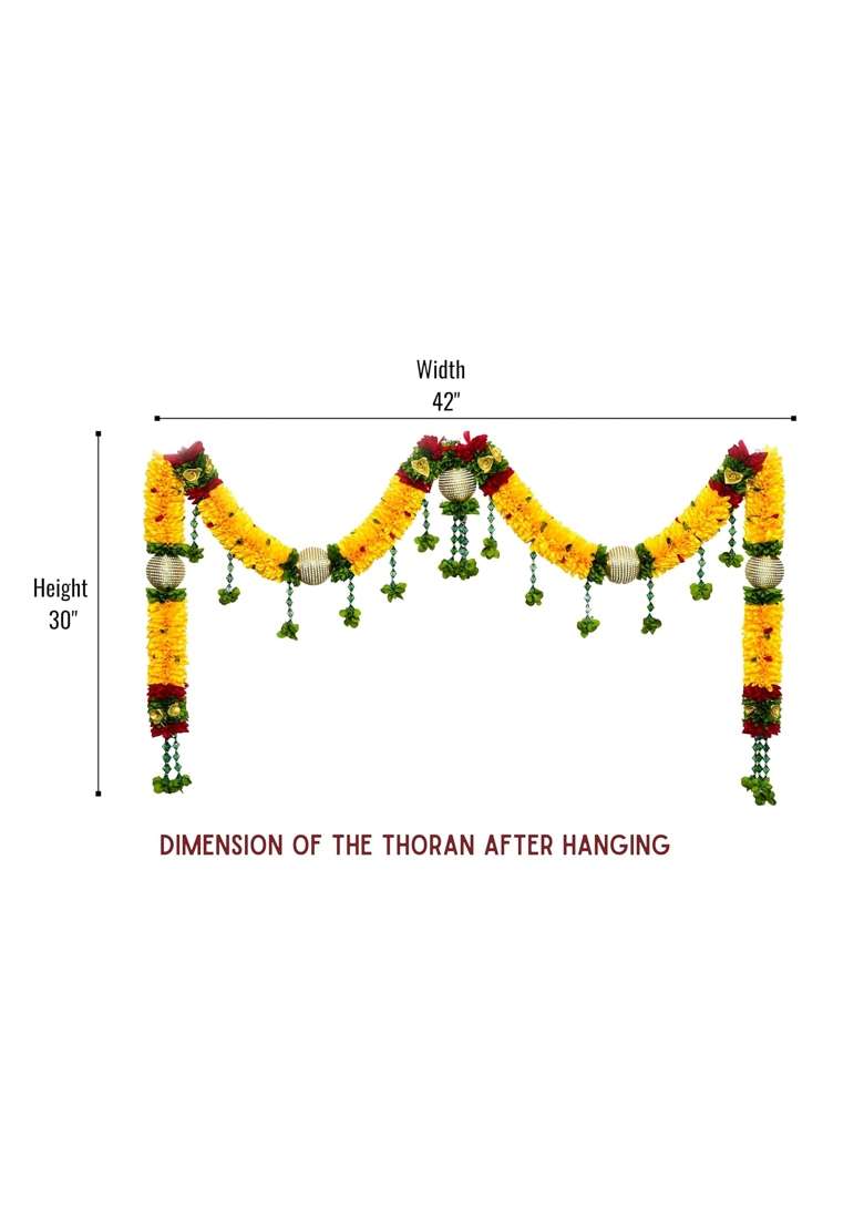 Daedal Crafters Thome Crystal Set Toran for Main Door Entrance - Indya