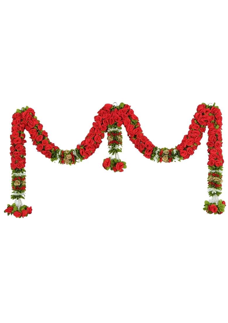 Veltic Rose Door Set Toran for Main Door Entrance Reusable Thoran for Mandir and Living Room Decor - Indya
