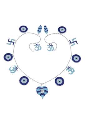 Badhai Box by Osasbazaar Toran for Main Door with Evil Eye Charms Wall Hanging