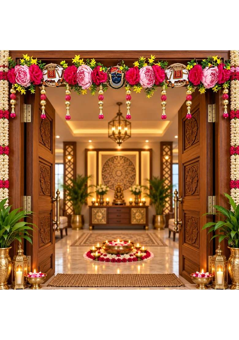 Craft Shop India Shrinathji Toran for Main Door and Mandir - Indya