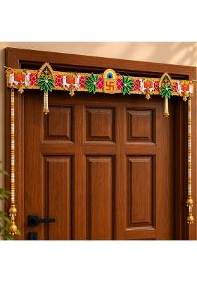 Craftvatika Multicolour Toran Bandarwal for Main Door Entrance