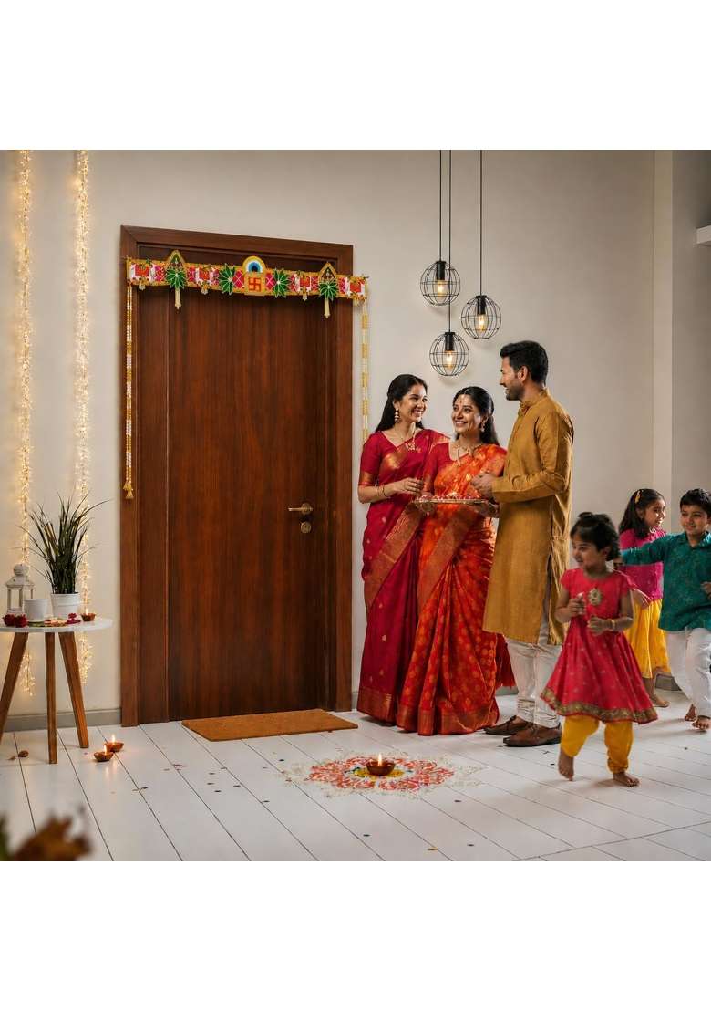 Craftvatika Multicolour Toran Bandarwal for Main Door Entrance - Indya