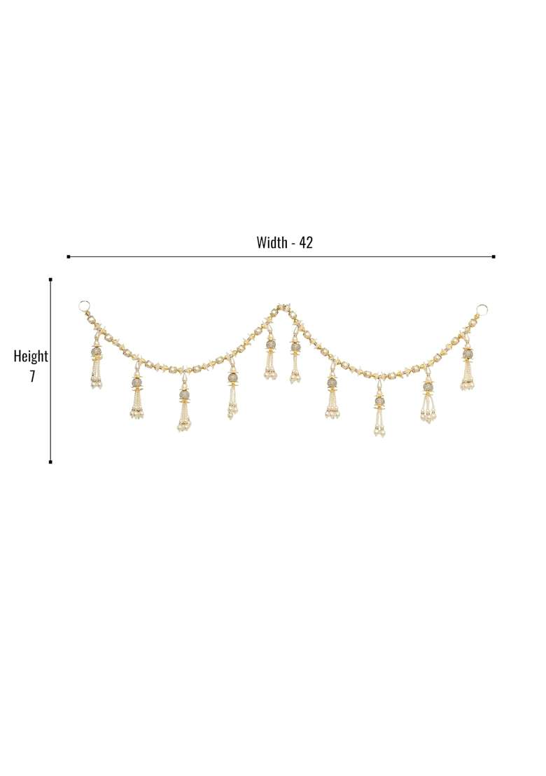 Daedal Crafters White Pearl Bandhanwar - Indya