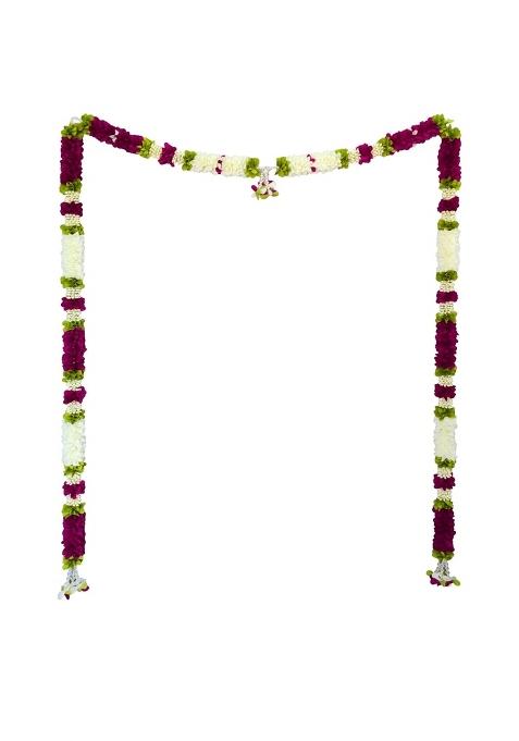 Artificial Flower Toran Magenta White Door Garland 41x52