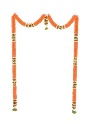Daedal Crafters Mini Thoma Beige Doorway Flower Toran for Main Door Entrance