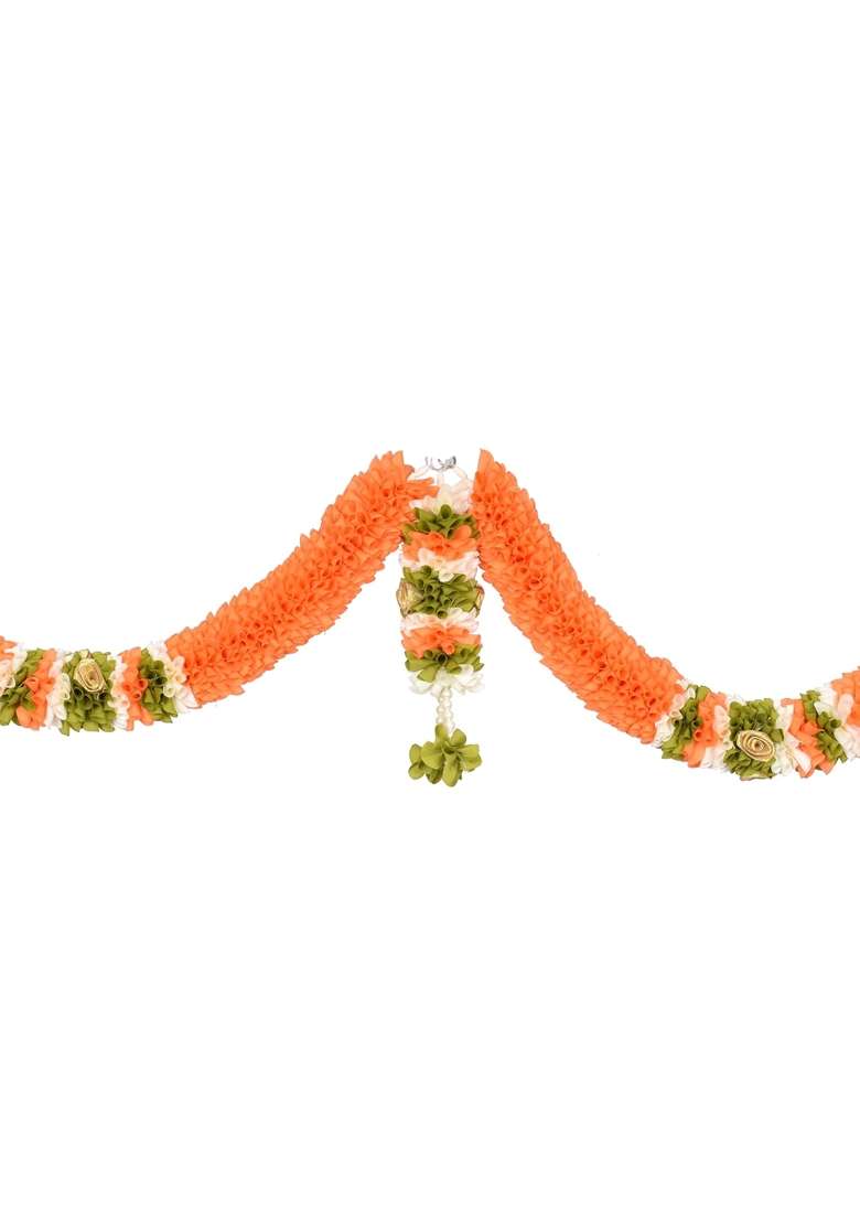 Daedal Crafters Mini Thoma Beige Doorway Flower Toran for Main Door Entrance - Indya
