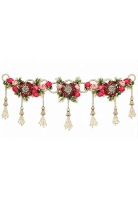 Multicolour Diwali Bandhanwar Toran Floral Pearl Door Hanging Decoration