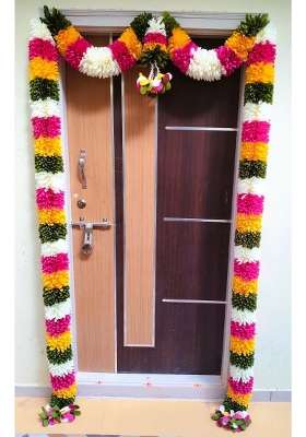 Dry Garland World Door Toran Hanging for Main Door Entrance Pooja Room Mandir and Home Decor Item in Festivals