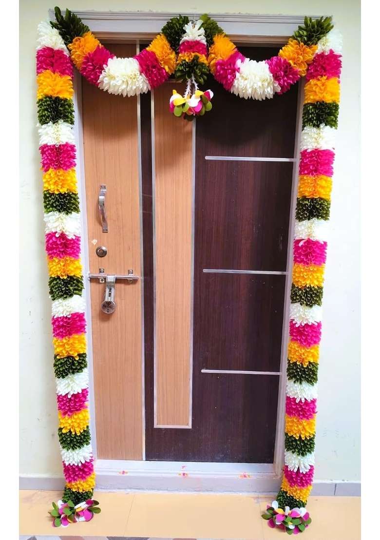 Dry Garland World Door Toran Hanging for Main Door Entrance Pooja Room Mandir and Home Decor Item in Festivals - Indya