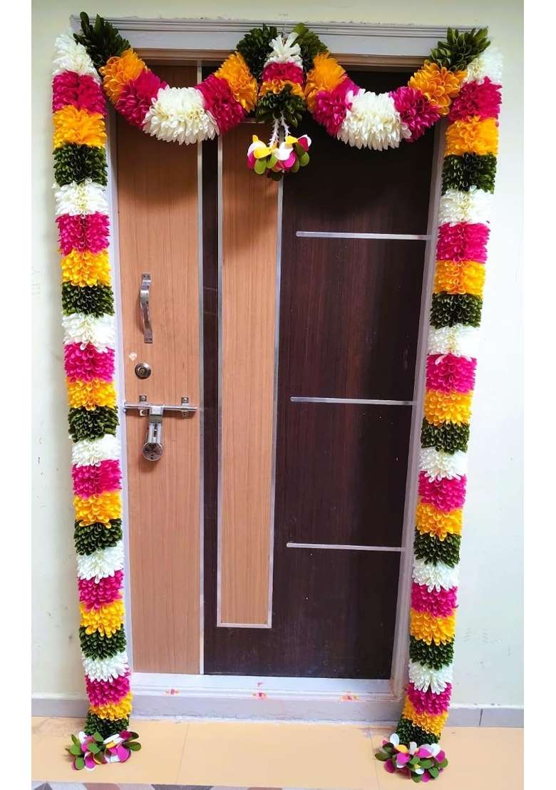 Dry Garland World Door Toran Hanging for Main Door Entrance Pooja Room Mandir and Home Decor Item in Festivals - Indya
