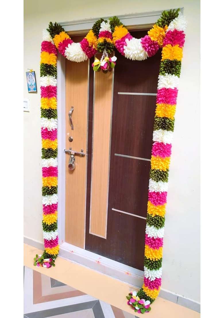 Dry Garland World Door Toran Hanging for Main Door Entrance Pooja Room Mandir and Home Decor Item in Festivals - Indya