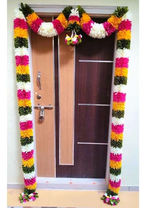 Dry Garland World Door Toran Hanging for Main Door Entrance Pooja Room Mandir and Home Decor Item in Festivals