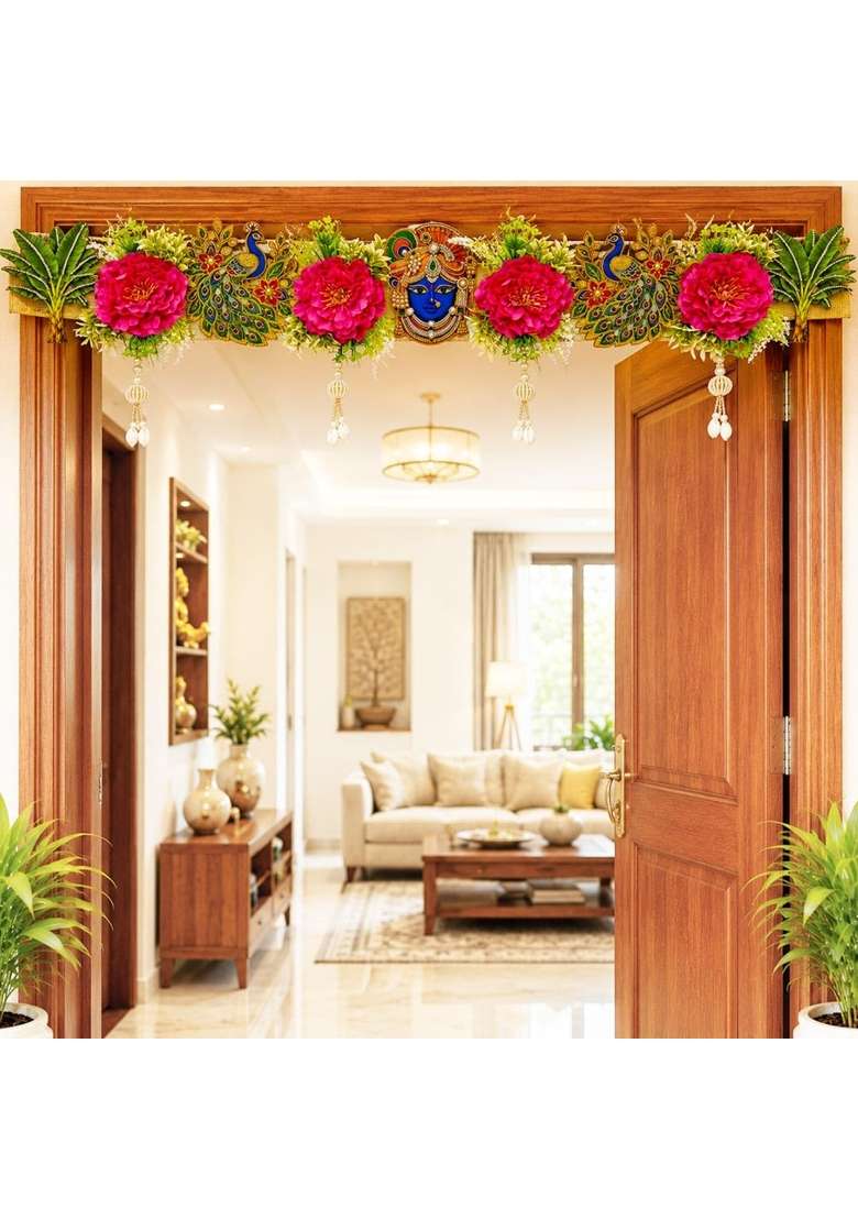 Adikala Multicolor Toran Bandhanwar for Door Entrance Temple Door - Indya