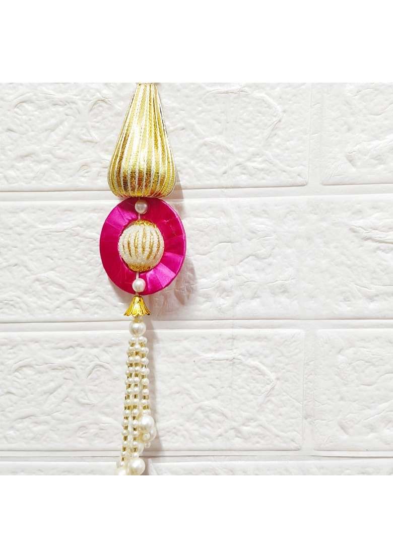 Craft Shop India Flower Toran for Door Wall Hanging Bandhanwar with Beads and Roses Diwali and Festival Decor - Indya