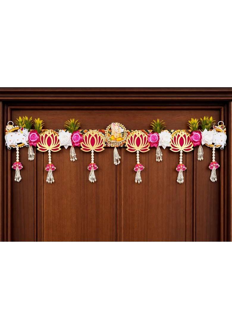 Sellplus Handmade Bandhanwar Flower Decorations Traditional Indian Bandhanwar Toran Hanging for Main Pack of 1 - Indya