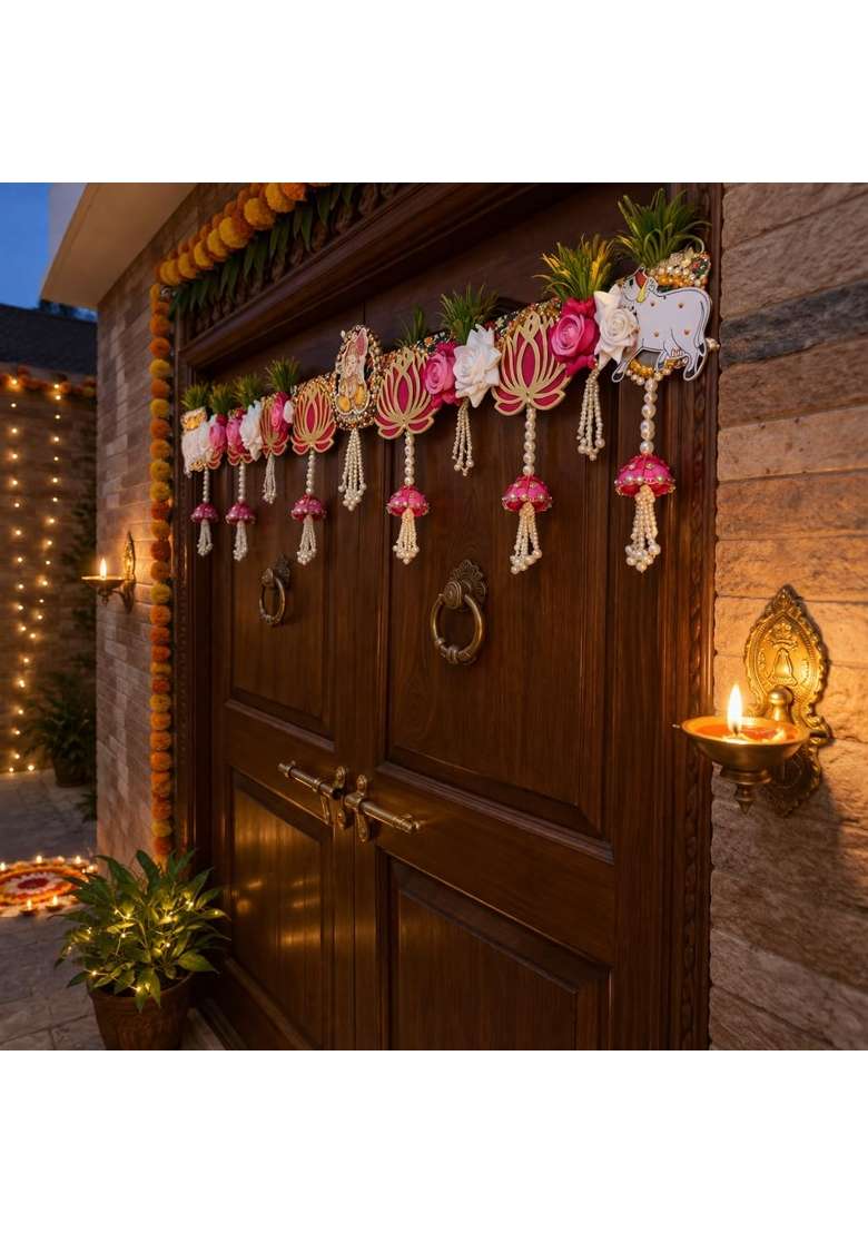 Sellplus Handmade Bandhanwar Flower Decorations Traditional Indian Bandhanwar Toran Hanging for Main Pack of 1 - Indya