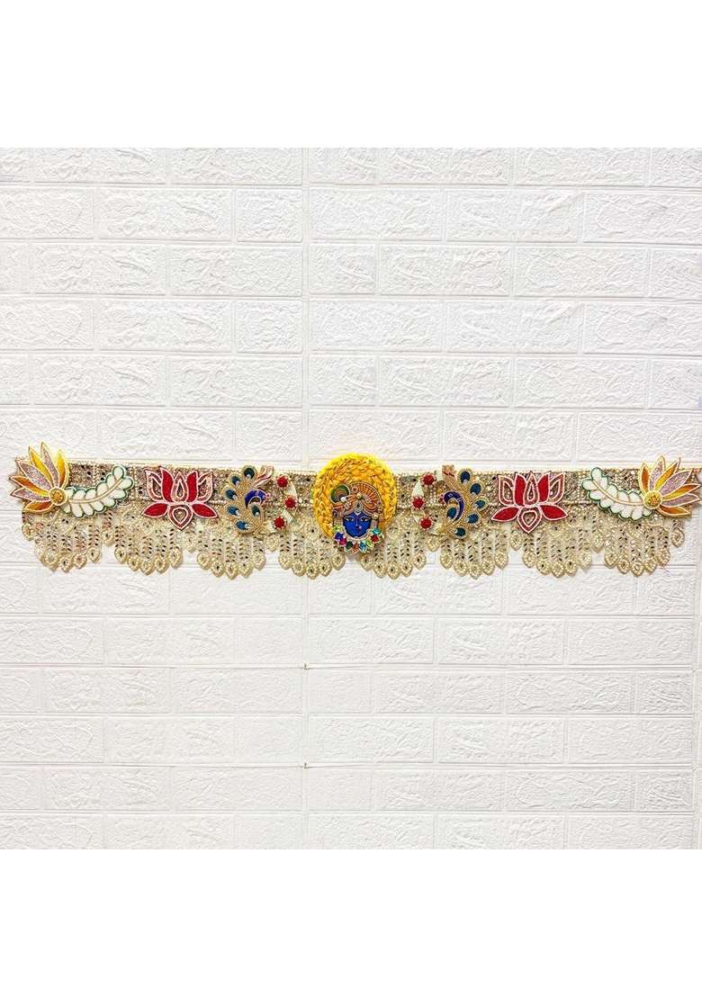 Craft Shop India Shreenathji Lotus Lace Toran Bandhanwar for Door Entrance and Temple - Indya