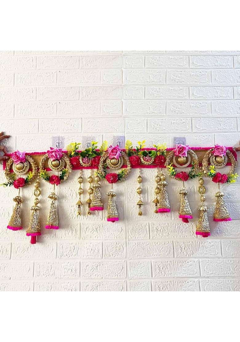 Craft Shop India Rani Rose Cone Toran Bandhanwar for Door Entrance and Temple - Indya
