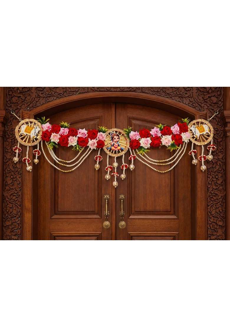 Sellplus Traditional Handmade Divine Artificial Flower Bandhanwar Pack of 1 - Indya