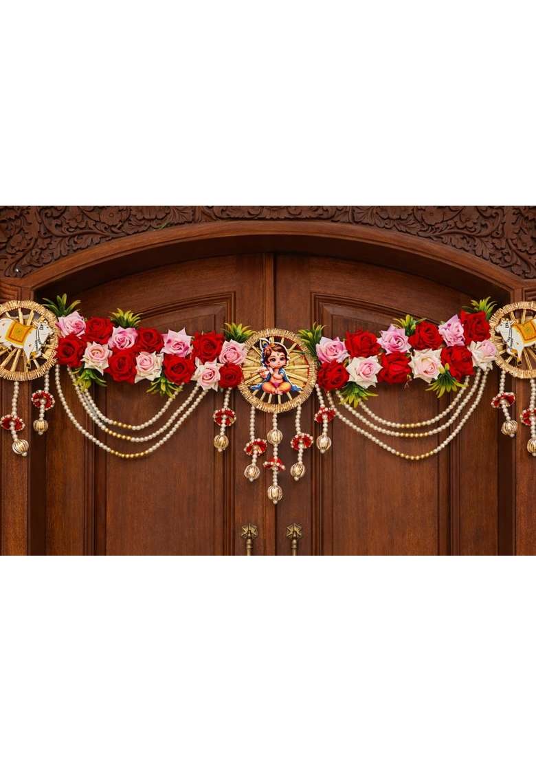 Sellplus Traditional Handmade Divine Artificial Flower Bandhanwar Pack of 1 - Indya