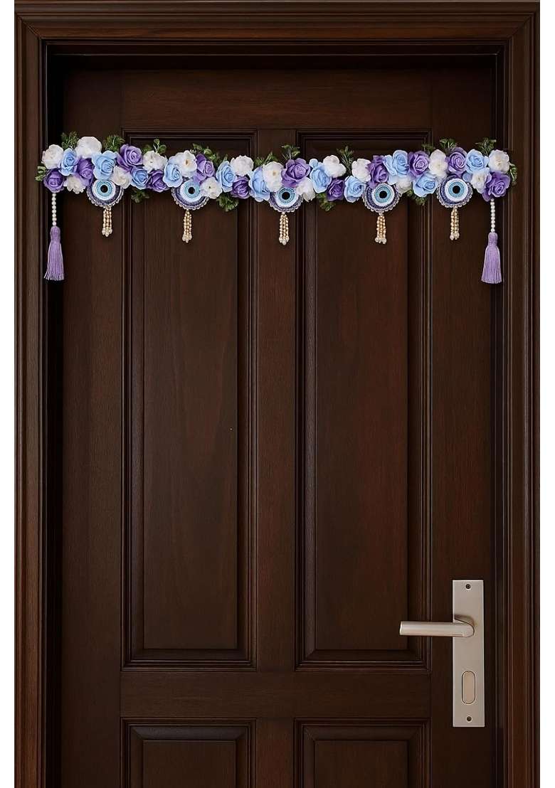 Anishop Blue Evil Eye Banderwar Main Door Toran - Indya