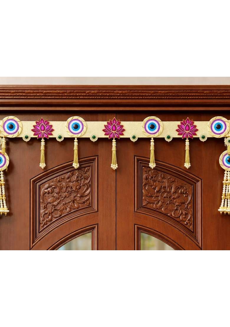 Sellplus Handmade Bandhanwar Decorative Bandhanwar Toran with Beads and Tassels Pack of 1 - Indya