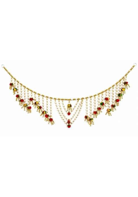 Gausrot Toran Latkan for Home Door Entrance Decor Pearl Bead and Floral Hanging Door Toran