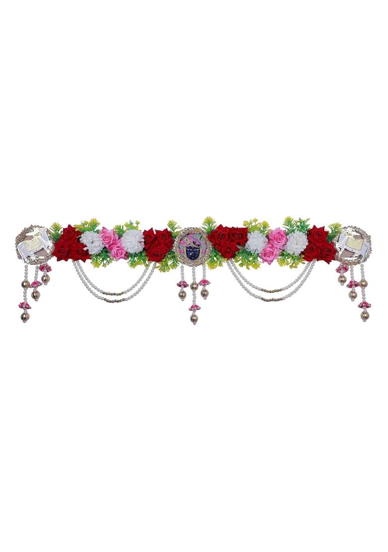 Parnaira Multicolour Handmade Shreenath Ji for Main Door Entrance Diwali Festival Decoration Wall Pack of 1 - Indya