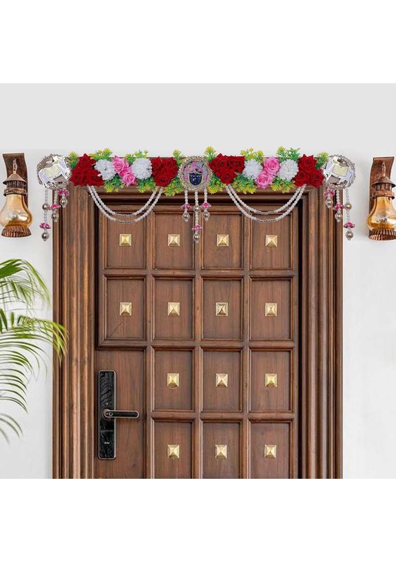 Parnaira Multicolour Handmade Shreenath Ji for Main Door Entrance Diwali Festival Decoration Wall Pack of 1 - Indya