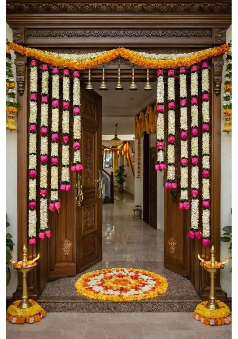 Sellplus Paper Gajra with Kamlkali Bandhanwar for Decoration - Indya