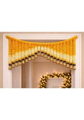Daedal Crafters Yellow Bell Bandhanwar Doorway Thoran Hanging